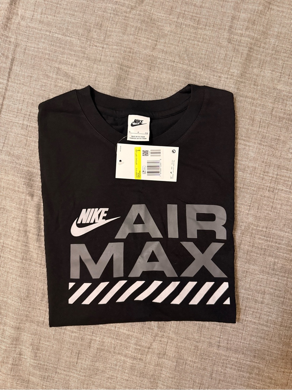 Nike Black T-Shirt with Gray Air Max Logo